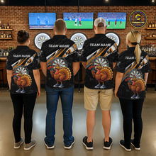 Load image into Gallery viewer, Orange Funny Turkey Chicken Darts Shirt for Women Darts Team Jerseys Polo &amp; 1/4 Zip Dart League NNT130