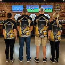 Load image into Gallery viewer, Funny Cobra Cheer Beers Polo &amp; 1/4-Zip Shirt Custom Black &amp; Yellow Cobra Women Best Dart Team Shirts NYN2897