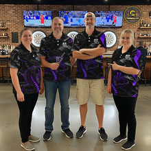 Load image into Gallery viewer, Purple Custom Cobra Snake Dart Shirts for Men Dart Team Jersey Dartboard Gifts Polo &amp; 1/4 Zip NNT162