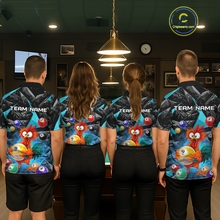 Load image into Gallery viewer, Custom Funny Turquoise Chicken 9 Ball Pool Billiard Shirt for Men Polo &amp; 1/4 Zip, Billiard Team Jerseys NNT157