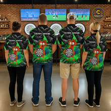 Load image into Gallery viewer, Custom Funny Green Chicken Dart Shirts For Men Dart Board Gifts Darts Team Jerseys Dart League NNT152