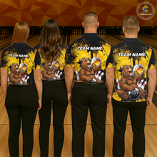 Load image into Gallery viewer, Custom Beer Bear Bowling Jersey for Women Bowling Team Shirts Bowling Polo &amp; 1/4 Zip HNT265