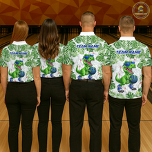Load image into Gallery viewer, Custom Funny Dinosaur Bowling Jersey for Women Bowling Tournament Polo &amp; 1/4 Zip Bowling Team Shirts HNT214
