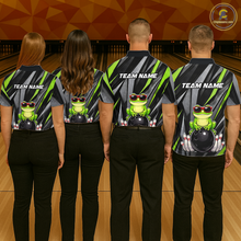 Load image into Gallery viewer, Custom Funny Frog Bowling Jersey for Men Bowling Team Shirts Bowling Polo &amp; 1/4 Zip HNT261
