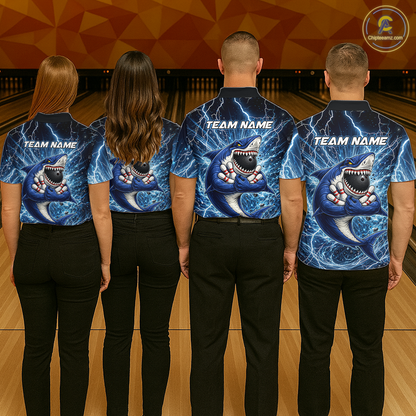 Custom Flame Shake Bowling Jersey for Women Polo & 1/4 Zip Bowling Team Shirts HNT223