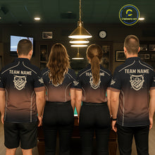 Load image into Gallery viewer, Black And Brown 8 Ball Pool Women Billiard Polo &amp; 1/4-Zip Shirt Custom Billiard Balls Jerseys NYN2442