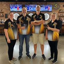 Load image into Gallery viewer, Funny Cobra Cheer Beers Polo &amp; 1/4-Zip Shirt Custom Black &amp; Yellow Cobra Women Best Dart Team Shirts NYN2897