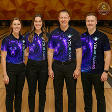 Load image into Gallery viewer, Custom Galaxy Wolf Bowling Jersey for Men Bowling Uniform Polo &amp;1/4 Zip Bowling Team Shirts HNT251