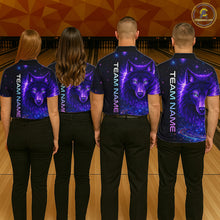 Load image into Gallery viewer, Custom Galaxy Wolf Bowling Jersey for Men Bowling Uniform Polo &amp;1/4 Zip Bowling Team Shirts HNT251