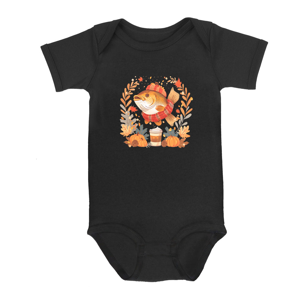 Cute Fish Enjoy The Autumn Fall Fishing Infant Fishing Shirts, Thanksgiving Baby Onesie IPHW7151