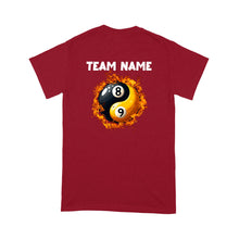 Load image into Gallery viewer, Funny Billiard T-Shirt Ying And Yang 8 Ball &amp; 9 Ball Custom Billiard Team Shirt For Pool Player TDM3896