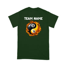 Load image into Gallery viewer, Funny Billiard T-Shirt Ying And Yang 8 Ball &amp; 9 Ball Custom Billiard Team Shirt For Pool Player TDM3896