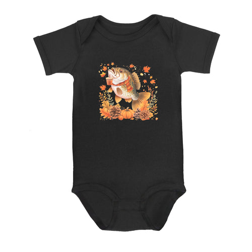 Cute Fish Enjoy The Autumn Fall Fishing Infant Fishing Shirts, Thanksgiving Baby Onesie IPHW7152