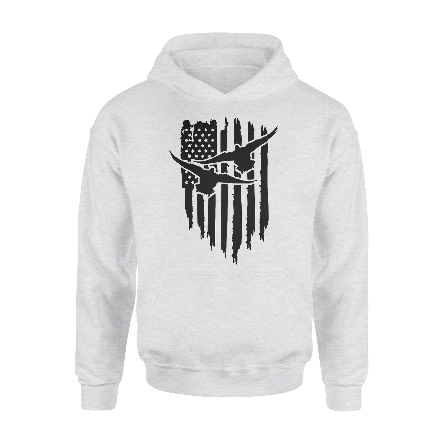 Duck Hunting American Flag Clothes, Shirt for Hunting NQS121- Standard Hoodie
