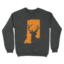 Load image into Gallery viewer, Bucks of Indiana deer hunting hunter orange, Indiana hunting, deer hunting shirt D03 NQS2920 Standard Crew Neck Sweatshirt