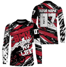 Load image into Gallery viewer, BMX Life Red BMX jerseys UPF30+ Off-road bike shirt Cycling gear Adult kid BMX bicycle clothes| SLC84