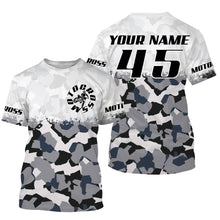 Load image into Gallery viewer, Customizable dirt bike jersey youth adult kid UPF30+ Motocross white camo racing motorcycle shirt PDT83