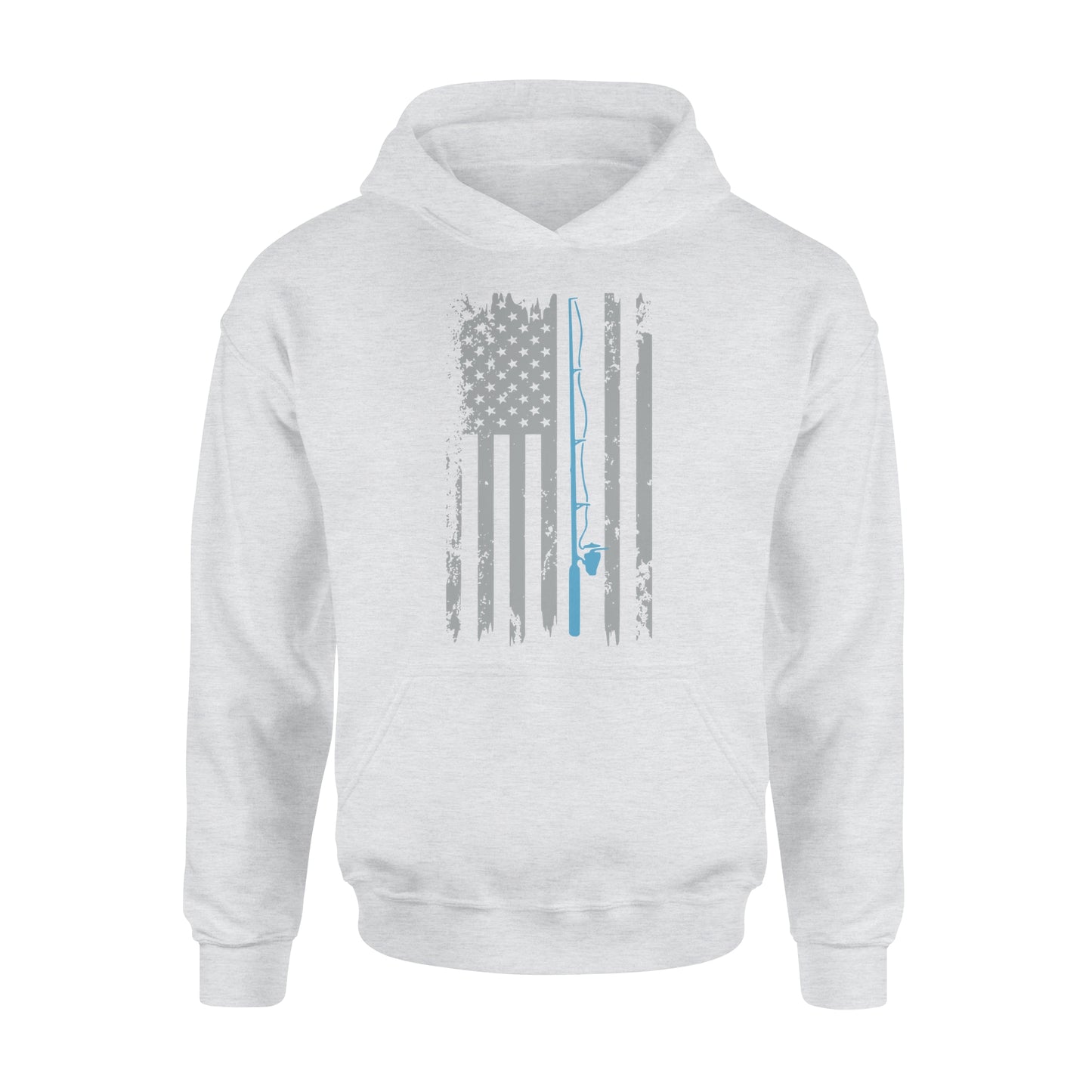 American flag fishing shirt vintage fishing - Standard Hoodie