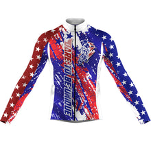 Load image into Gallery viewer, Custom American Mens cycling jersey UPF50+ USA Biking shirt with pockets Full zip road bike tops| SLC07