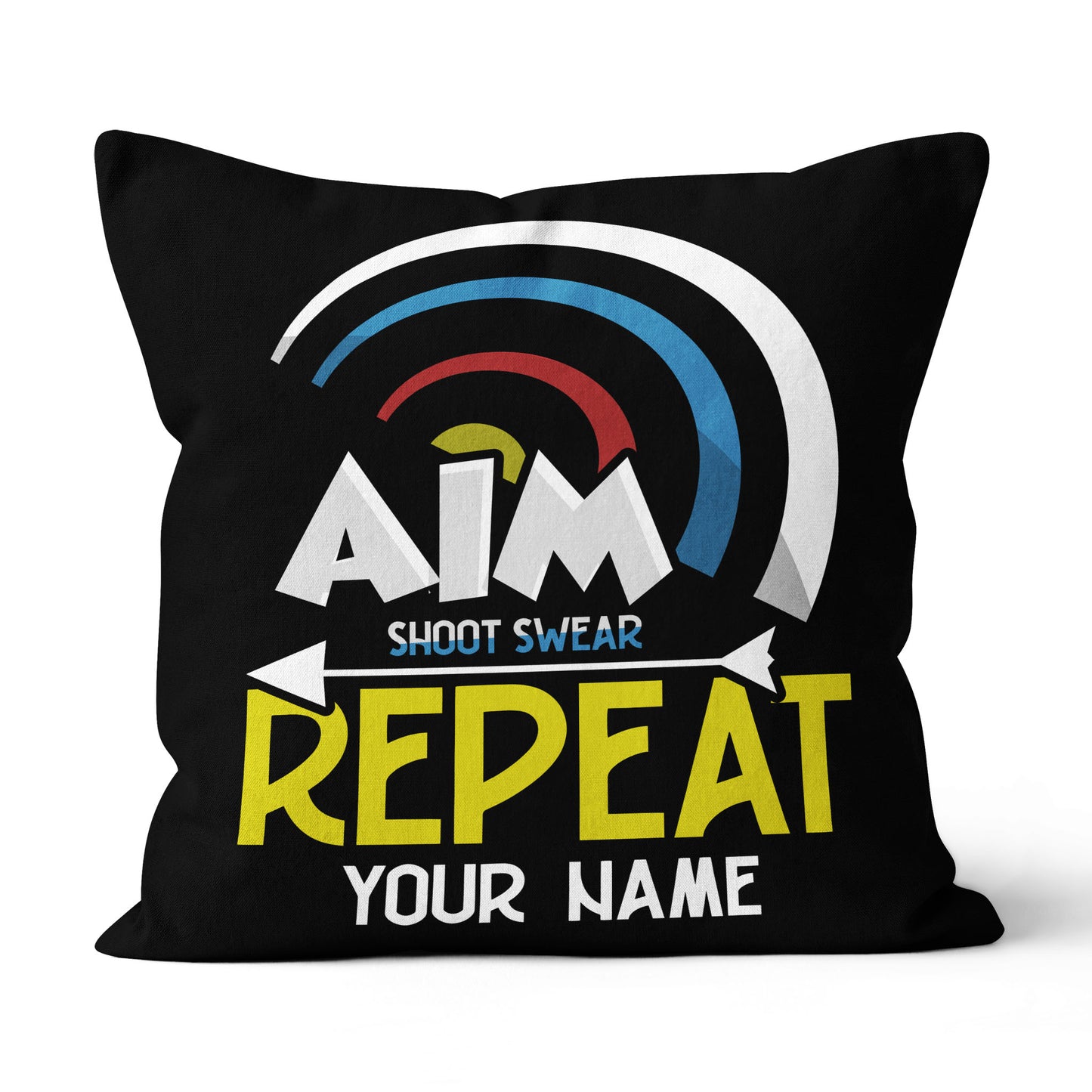 Aim Shoot Swear Repeat Archery Pillows Custom Throw Pillow Archery Gifts VHM0839