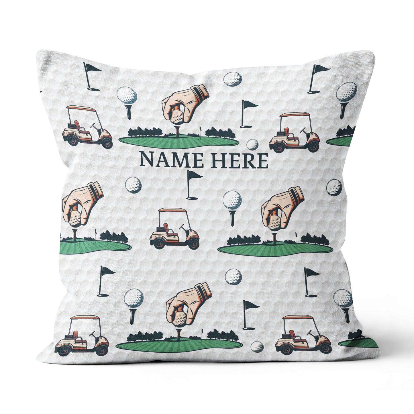 Golf Elements Custom Throw Pillow Personalized Golf Gifts For Golfer LDT1199