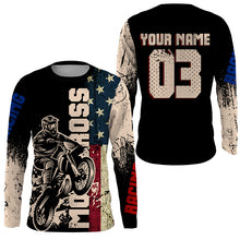 Load image into Gallery viewer, American Personalized Motocross Jersey UPF30+ MX Racing Shirt Dirt Bike Patriotic Off-road NMS1189