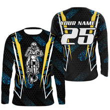 Load image into Gallery viewer, Customizable youth adult kid Motocross jersey UPF30+ dirt bike racing off-road motorcycle shirt PDT97