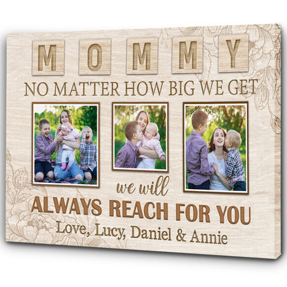 Personalized Mom Canvas - Mommy Photo Collage Mother's Day Gift, I Love You Mom Birthday Christmas Art| N2455