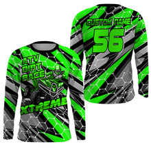 Load image into Gallery viewer, Personalized ATV Motocross Jersey UPF30+ Green Quad Bike Shirt Adult Youth Racing NMS1345