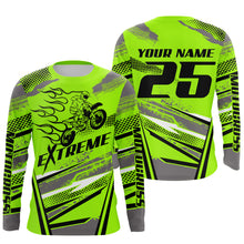 Load image into Gallery viewer, Green MX custom jersey UV protective youth kid adult extreme racing dirt bike motorcycle shirt PDT86
