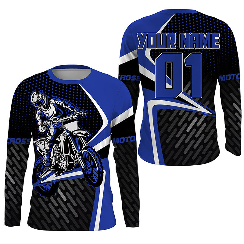 Adult&Kid Custom Motocross Jersey UPF30+ Dirt Bike MX Racing Off-road Motorcycle Shirt NMS1151