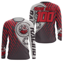 Load image into Gallery viewer, Custom red motocross jersey UV protect kid&amp;adult dirt bike sprocket chain MX racing off-road| NMS892