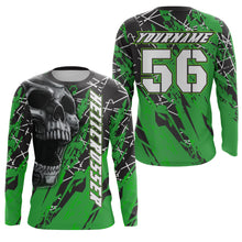 Load image into Gallery viewer, Hell Crosser skull motorcycle personalized jersey UPF30+ motocross dirt bike racing long sleeves NMS1053