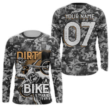 Load image into Gallery viewer, Camouflage Dirt Bike Jersey Personalized UPF30+ Motocross Kid Adult MX Racing Shirt NMS1213