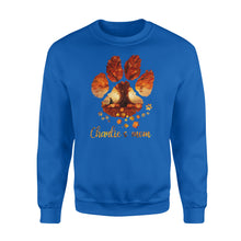 Load image into Gallery viewer, Custom dog's name dog paws mom autumn halloween personalized gift - Standard Crew Neck Sweatshirt