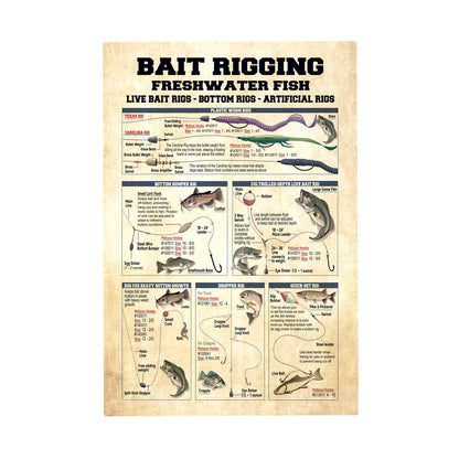 Freshwater bait rigging Matte Canvas (1.25")