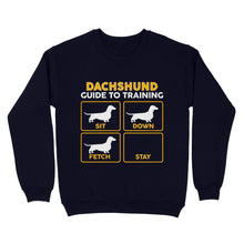 Load image into Gallery viewer, Dachshund Standard Sweatshirt | Funny Guide to Training dog - FSD2407D08
