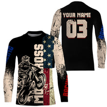 Load image into Gallery viewer, American Personalized Motocross Jersey UPF30+ MX Racing Shirt Dirt Bike Patriotic Off-road NMS1189