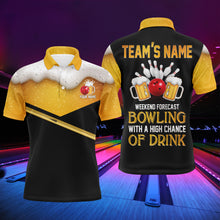 Load image into Gallery viewer, Funny Men Polo Bowling Shirt Personalized Beer Lovers Men Bowlers Short Sleeve Polo NBP59