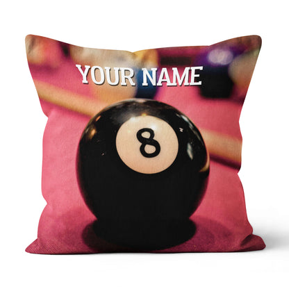 Personalized 8 Ball Billiards Pillow Custom Throw Pillow Billiards Gifts VHM0887