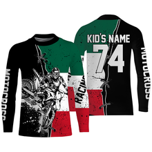 Load image into Gallery viewer, Dirt bike custom jersey Motocross for kid adult green MX racing shirt UV protective motorcycle PDT26