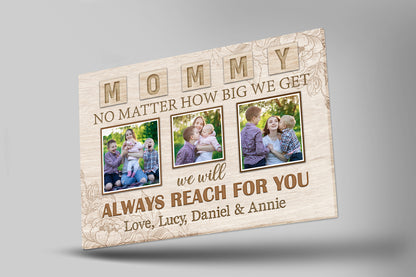 Personalized Mom Canvas - Mommy Photo Collage Mother's Day Gift, I Love You Mom Birthday Christmas Art| N2455