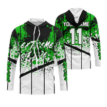 Load image into Gallery viewer, Custom Motocross jersey kid&amp;adult MotoX extreme dirt road UV protective green dirt bike shirt PDT367