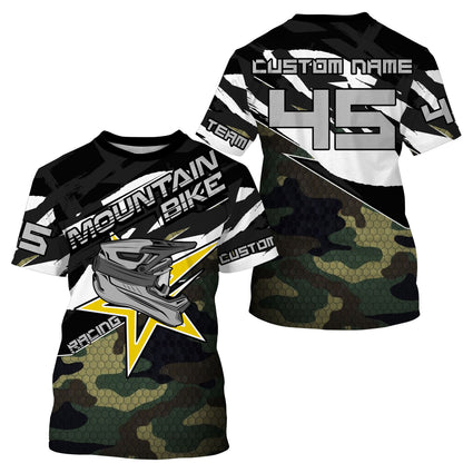 Camo mountain bike jersey Cycling gear mens UPF30+ bike shirt adult kid MTB racing clothes| SLC134