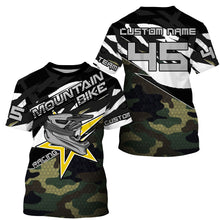 Load image into Gallery viewer, Camo mountain bike jersey Cycling gear mens UPF30+ bike shirt adult kid MTB racing clothes| SLC134