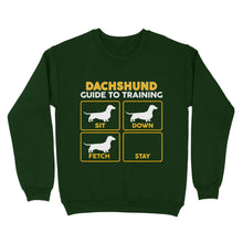 Load image into Gallery viewer, Dachshund Standard Sweatshirt | Funny Guide to Training dog - FSD2407D08