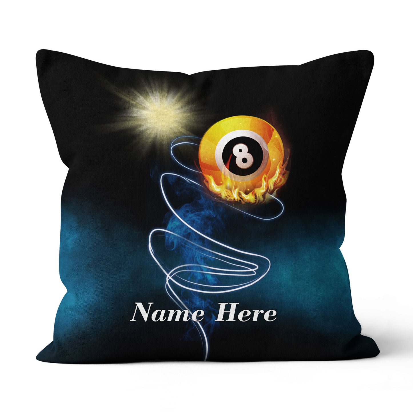 Personalized Billiard 8 Ball Flame Pillow, Funny Billiard Pillow Gifts TDM0882