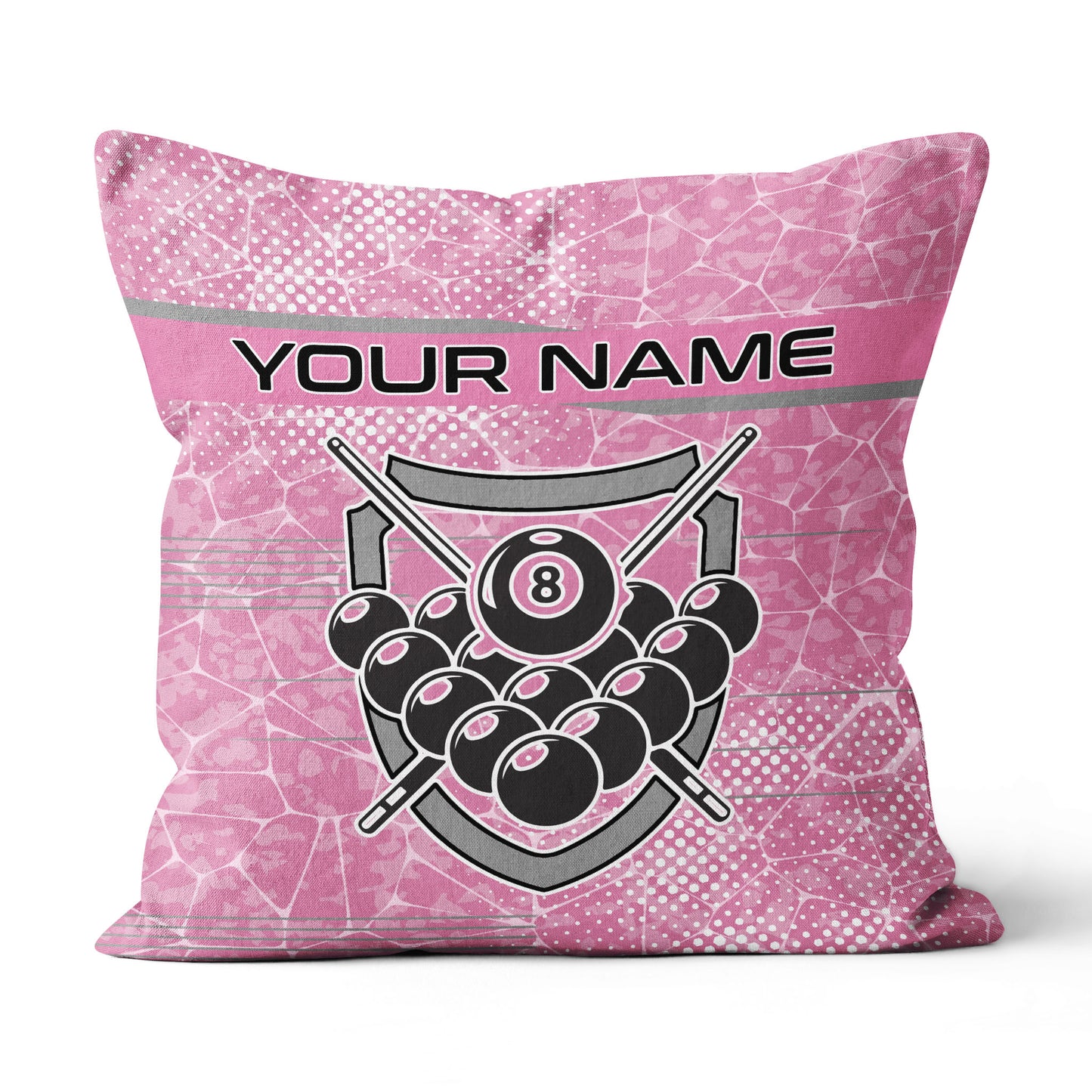 Personalized Pink Billiard 8 Ball Pillow Custom Pool Balls Pillow Gifts VHM0865