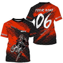 Load image into Gallery viewer, Custom Orange MX Jersey Youth Men Women UPF30+ Dirt Bike Motocross Jersey Racing Shirt Extreme PDT373