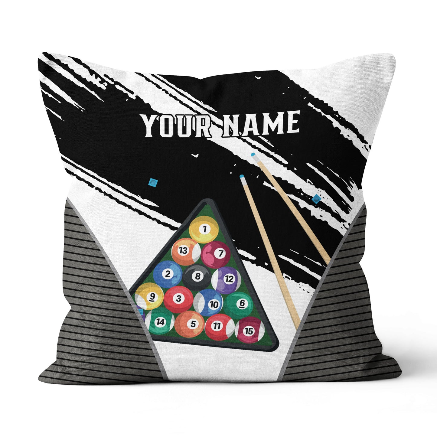 Personalized 3D Billiard Balls Pillow Custom 8 Ball Pillow Billiard Gift VHM0864